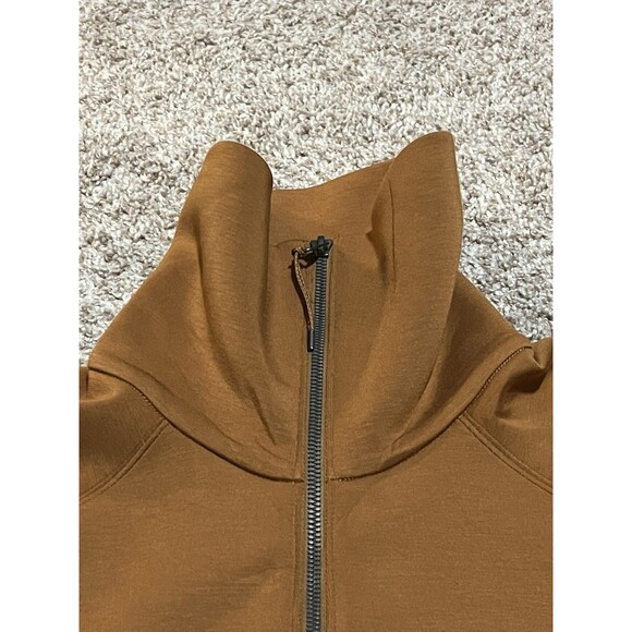Spanx Air Essentials Half Zip Sweatshirt Butterscotch Brown Orange Womens Large - Picture 9 of 10